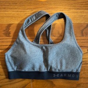 Women's Armour® Mid Crossback Sports Bra - Grey - small